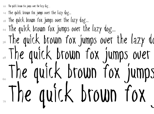 Easy Going font waterfall